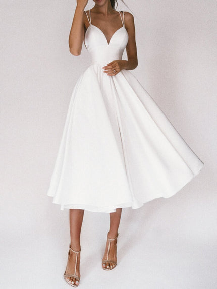 Elegant Sweetheart Neck Cocktail Dress Women Sexy Spaghetti Straps