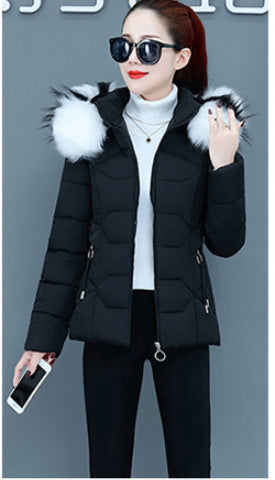 Women's jacket padded in cotton double-sided elegant keep warm