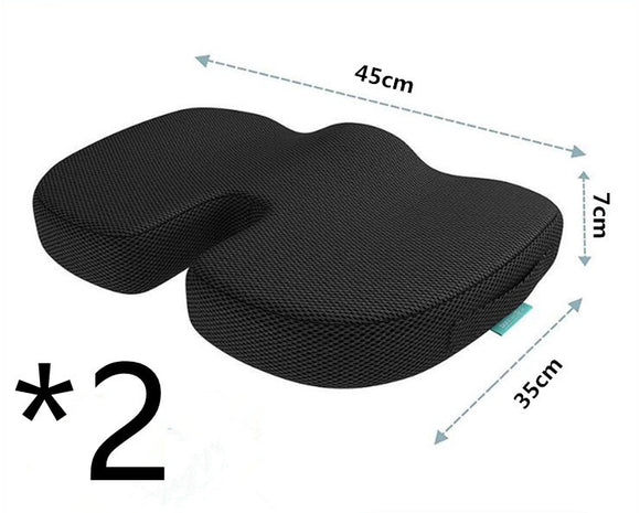 Memory foam lumbar and back support cushion