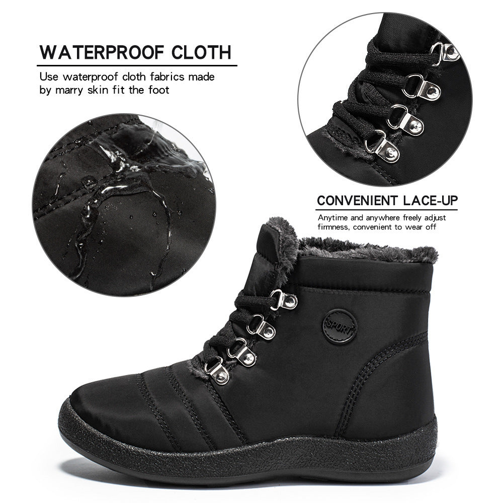 Women's Boots waterproof warm lace-up elegant, comfortable snow