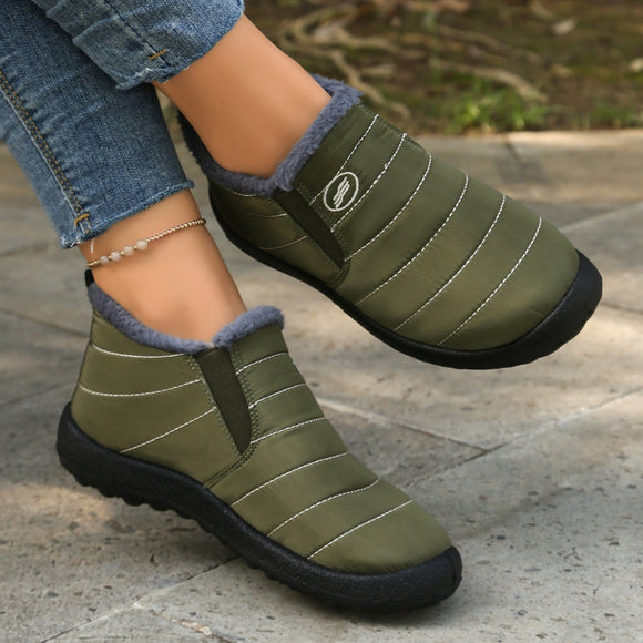 Women’s Boots Elegant Ankle Cotton Fleece Lined Warm Padded Casual Plus Size