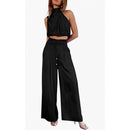 Women's 2-Piece Sleeveless Top And Wide-Leg Pants Set Summer Outfit