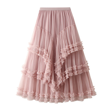 Women's skirt Multi-layer slimming, skirt long high waist, evening