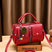 Women's leather pillow handbag elegant satchel tote bag