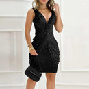 New Red Evening Dress Party Exclusive Strapless Sleeveless, Prom Cocktail