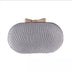 Women's handbag elegant oval beaded clutch with knot evening