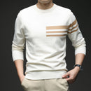 Men’s Sweater Pullover Elegant Knitted Fashion Casual Long Sleeves