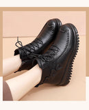 Women's boots leather snow comfortable raincoats elegant non-slip warm winter