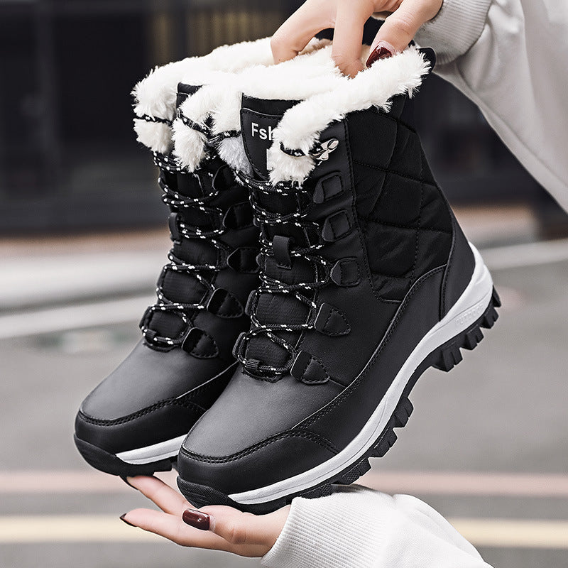 Women's Boots snow high-top thick  elegant  non-slip, waterproof warm