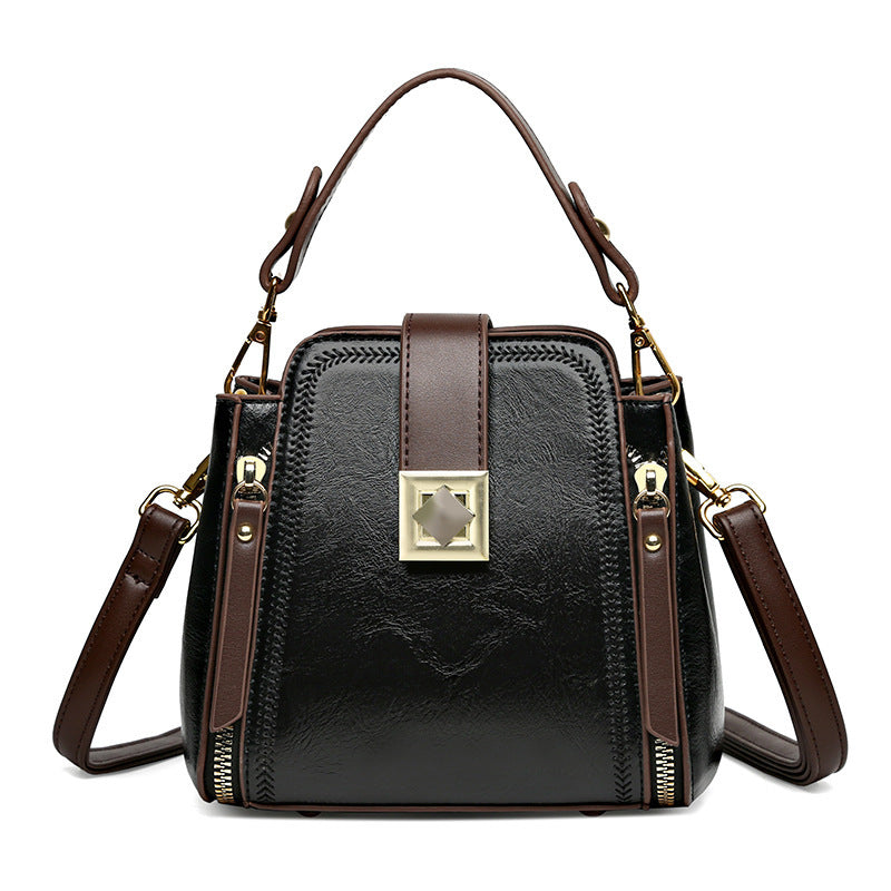 Women's handbag retro leather soft elegant crossbody