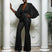 Jumpsuit Sexy Sequined Deep V Neck Large Size for women