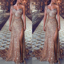 Dress Prom sparkling sequin, one shoulder, sexy high side slit Mermaid