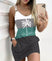 Women's mini dress matching pockets, casual, straight and printed
