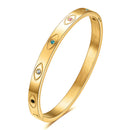 Women's Bracelet in titanium and steel simple elegant colorful crystals trendy