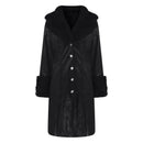 Women's coat leather fur collar elegant zipper polyurethane jacket