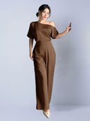 Women's Jumpsuit Elegant Asymmetrical Silky Fit Party Wear