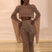Women's Jumpsuit Two Piece Sequin Backless Long Sleeve