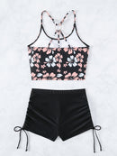 Women's Swimwear bikini set 2 Piece floral Print Tankini stretch Boxer