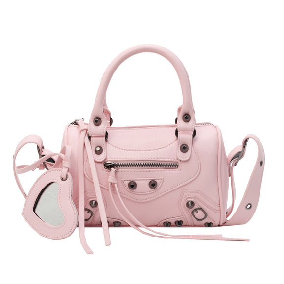 Women's  handbag pillow pompom tote shoulder strap