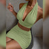 Elegant Halter Lace-Up Top And Pleated Skirt Set for Women