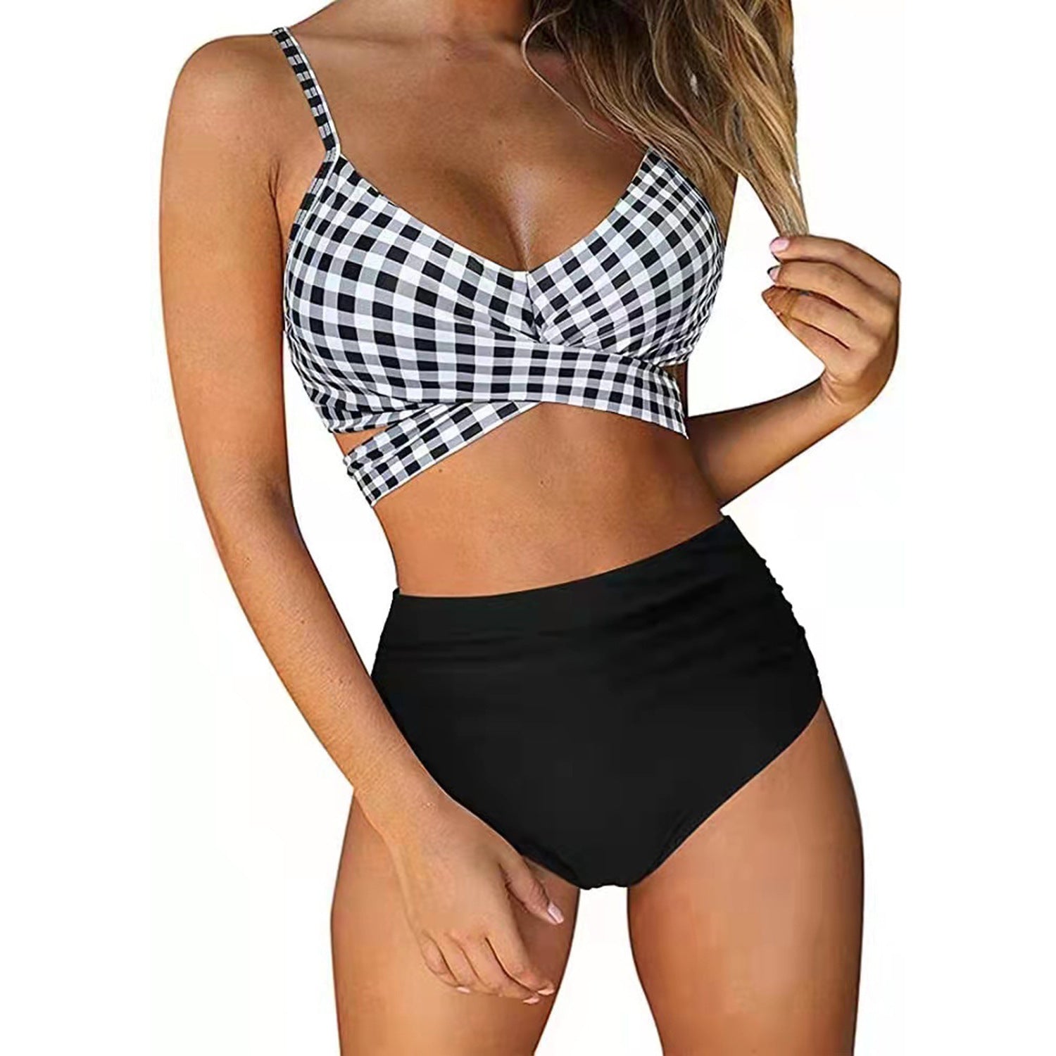 Women's swimwear Bikini sets 2 pieces elegant print push-up waist