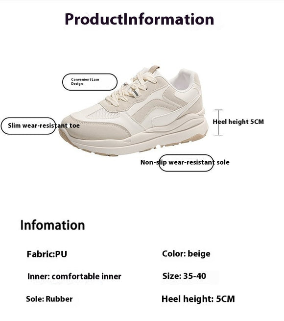 Women's Sneakers casual sports lace-ups elegant comfortable