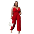 Women’s Jumpsuit Elegant Plus Size Cotton Linen Loose Fit-5