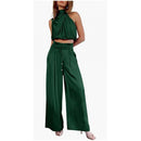 Women's 2-Piece Sleeveless Top And Wide-Leg Pants Set Summer Outfit