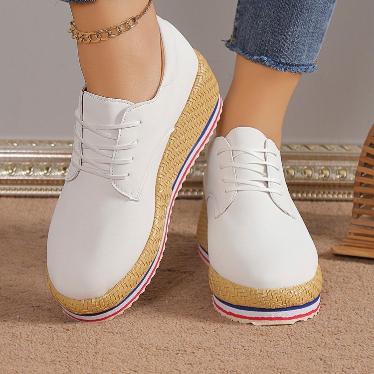 Women's shoes wedge heel lace-up elegant, comfortable Outdoor