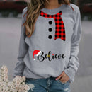 Women's sweater Christmas pattern print elegant
