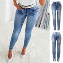 Women's slim jeans elegant , pearls, butterfly, sticky flower, sexy