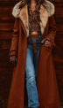 Women's Coat Elegant Long Warm American Winter Style Luxury Look