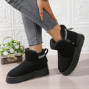 Women’s Ankle Boots Elegant Snow Side Zipper Thick Sole Height Increase-4