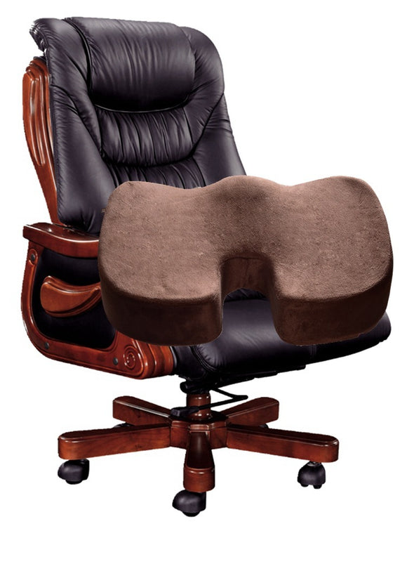 Memory foam lumbar and back support cushion