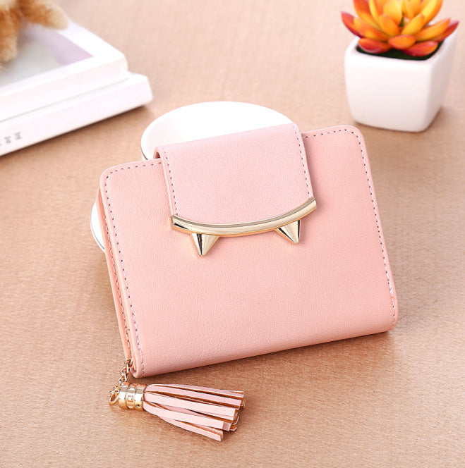 Buy a-pink Women&#39;s Mini Bag wallet leather three-pronged decorate cat ears