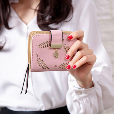 Buy pink Women's short wallet elegant  pack of cards