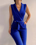 Women's Jumpsuit Elegant Slim Sexy Sleeveless Lace Up with Pocket