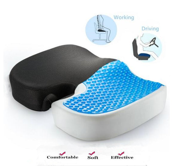 Memory foam lumbar and back support cushion