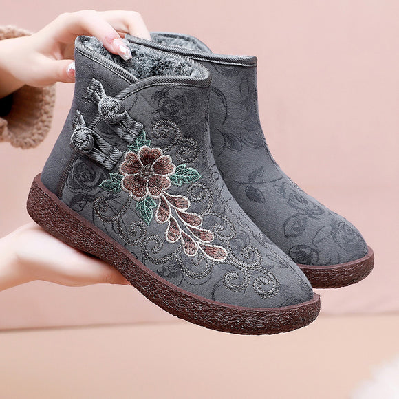 Women's Ankle Boots elegant Warm Orthopedic Wide Fit Fleece Winter