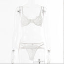 Women's lingerie set elegant lace underwire-3