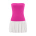 Women's Sexy Mini Dress Puffy Elegant Corset Sleeveless Strapless Solid Color