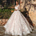 Héléna Custom Made Princess Wedding Dress, Ball Gown with Long Lace Sleeves & Tulle