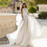 Beach Wedding Elegant Dress Lace Sleeveless Bridal Gown