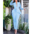 Women's Suit lace elegant, professional uniform air layer, fashion ruffle