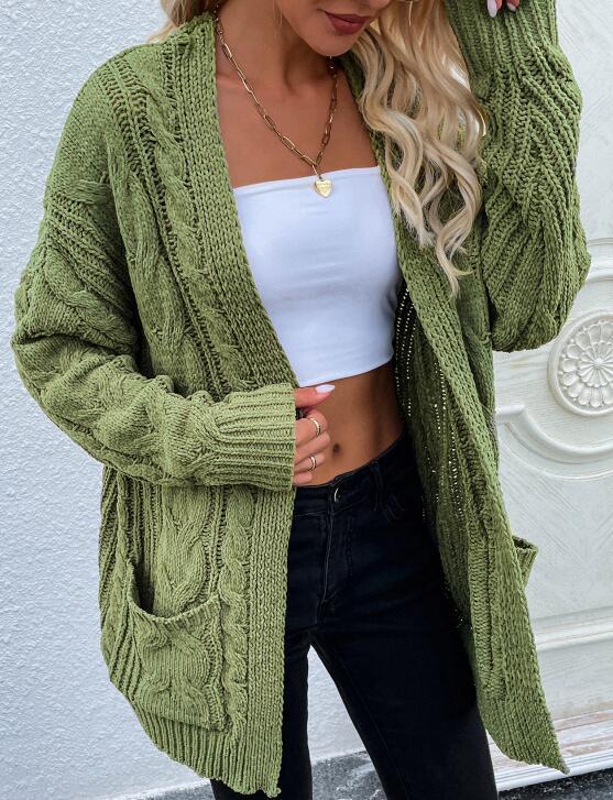 Women's Cardigan Boho knitted open elegant, long sleeves, sweaters, jacket