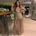Maxi dress for women in tulle, sequined and sexy, elegant, shiny, party