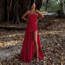 Sexy Party Dress Slim Tube Elegant With Mesh Stitching Hem for women