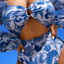 Women's swimwear one-piece elegant long sleeve