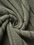 Women's Pants long, Ribbed Crossed Buttoned,  Solid Color, Casual