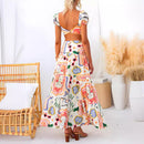 Sexy Sets Elegant Printed Tube Top & Skirt Two-Piece Suit